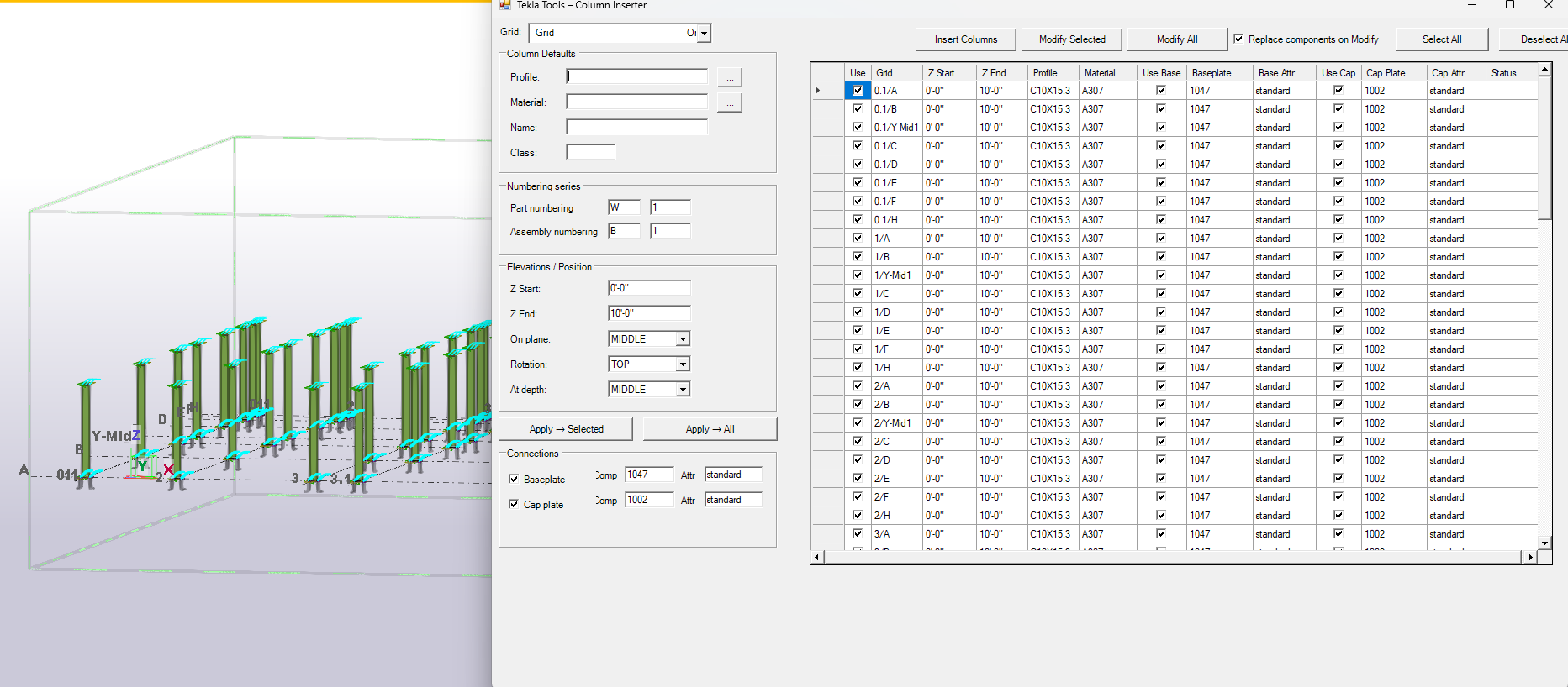 Column Inserter Tool Screenshot