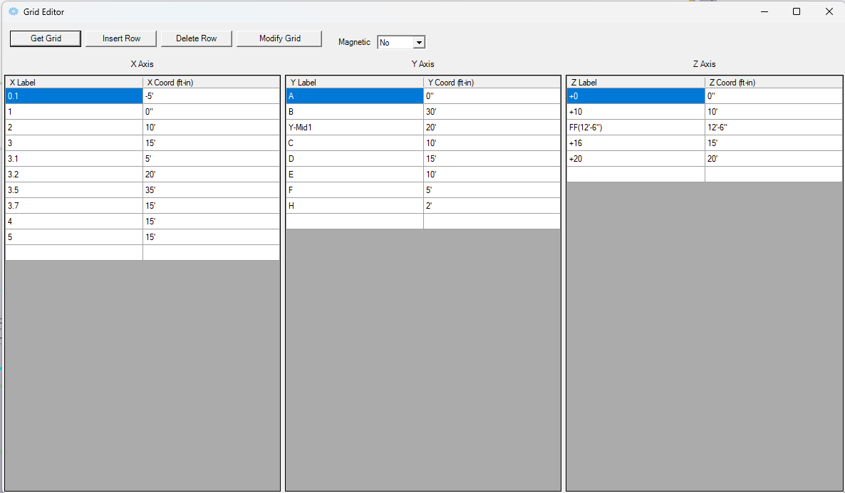 Grid Editor Tool Screenshot