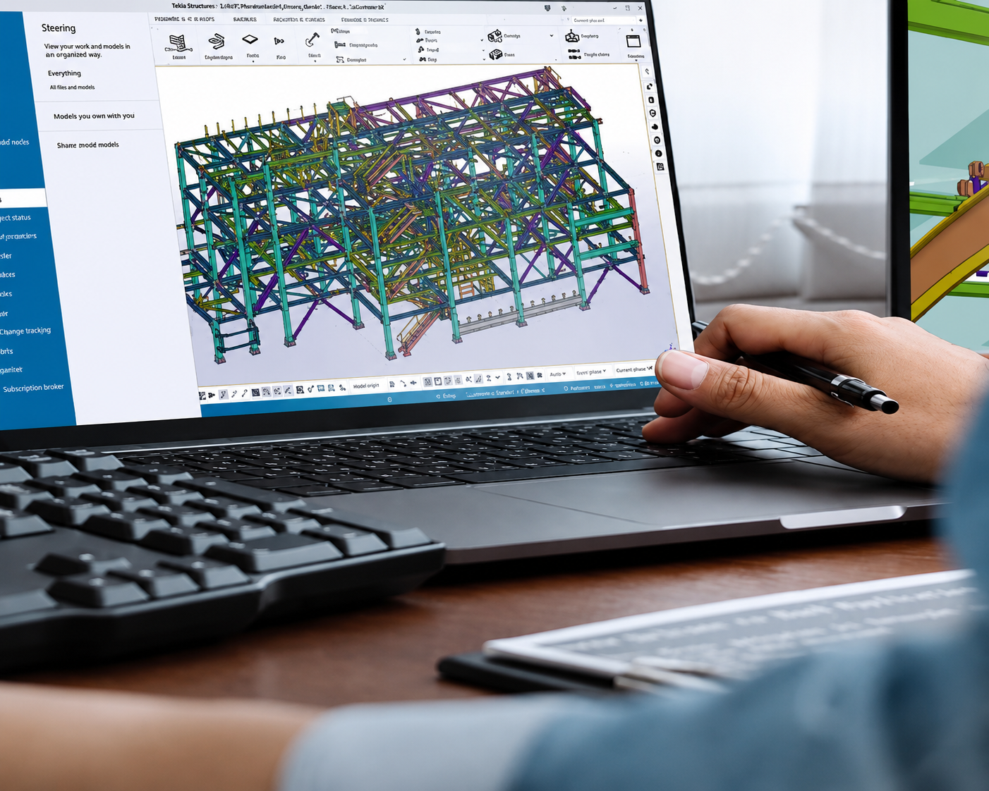Structural steel detailing in Tekla Structures